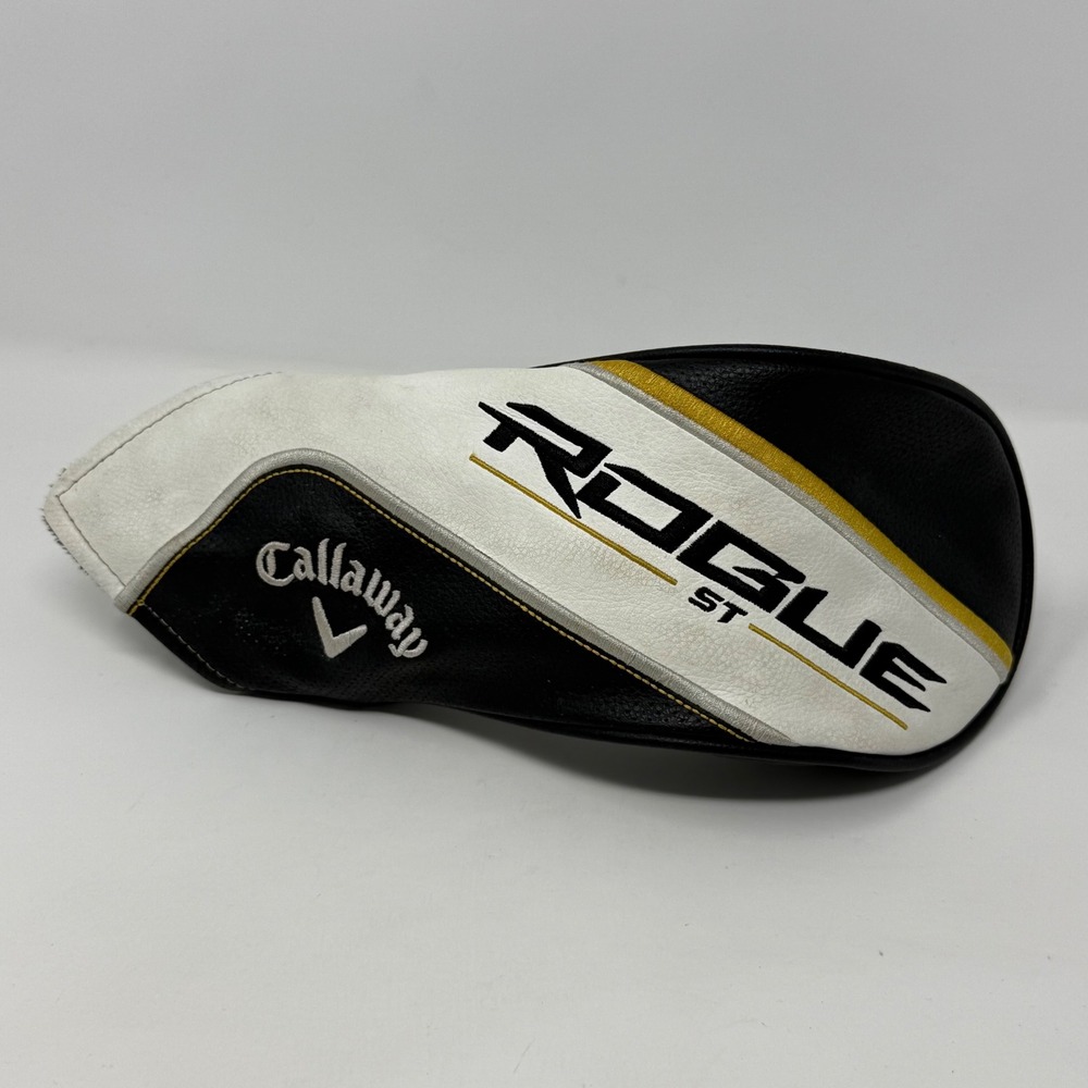 Callaway‎ Rogue ST Fairway Wood Headcover Black White Gold Adjustable Tag